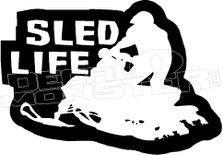 Snowmobile Sled Life Decal Sticker