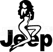 Jeep Hot Girl 1 Decal Sticker