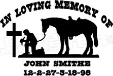 In Loving Memory Catholic Southwestern... 5 Memorial decal Sticker