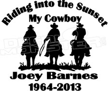 In Loving Memory Cowboy... 1 Memorial decal Sticker