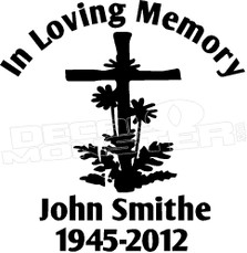 In Loving Memory Catholic... 11 Memorial decal Sticker