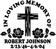 In Loving Memory Catholic... 12 Memorial decal Sticker