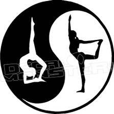 Ying Yang Yoga Balance Decal Sticker