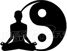 Ying Yang Yoga Meditation Decal Sticker