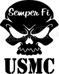 USMC Skull Semper Fi 5 Decal Sticker