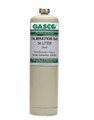 Methane Calibration Gas CH4 14 PPM Balance Air in a 34 Liter Steel Disposable Cylinder