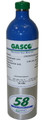 GASCO 416 Calibration Gas, 200 PPM Carbon Monoxide, 20 PPM H2S, 2.5% Methane (50% LEL) 18% Oxygen, Balance Nitrogen in 58 Liter ecosmart Cylinder