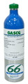 GASCO 18A-100P Calibration Gas 100 PPM Isobutane, Balance Air, in a 66 Liter ecosmart Cylinder C-10 Connection