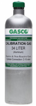 Methane Calibration Gas CH4 100 PPM Balance Air in a 34 Liter Aluminum Disposable Cylinder