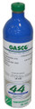 GASCO Calibration Gas 481S Mixture 50 PPM Carbon Monoxide, 25 PPM Hydrogen Sulfide, 0.176% Hexane (16% LEL), 12% Oxygen, Balance Nitrogen in a 44 Liter Cylinder C-10 Connection