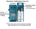 GASCO Chlorine 20 PPM Balance Air Calibration Gas Kit Includes: 116 Liter Cylinder of Chlorine, 103 Liter Cylinder of Zero Air, Stainless Steel Regulator, PTFE Teflon Reactive Tubing, and Hard Case