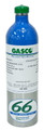 GASCO 66ES-14-15 Ammonia 15 PPM Calibration Gas Balance Air in a 66es Liter ecosmart Factory Refillable Aluminum Cylinder Connection Type C-10