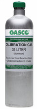 GASCO Methane 1 PPM Calibration Gas in Nitrogen contained in a 34 Liter Aluminum Disposable Cylinder