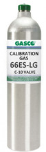 GASCO 66ES-LG-252-10 Chlorine Calibration Gas 10 PPM Balance Nitrogen in a 66 Liter Aluminum ecosmart Cylinder Connection Type C-10 (66ES-LG-252-10)