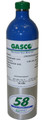 GASCO 58ES-132CP: Methane Chemically Pure [CP] Gas 99.5% in 58 Liter ecosmart 