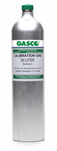 GASCO 80 PPM Oxygen Balance Helium Calibration Gas in a 58 Liter Cylinder C-10 Connection