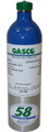 Acetylene Calibration Gas 875 PPM Balance Nitrogen in a 58 ecosmart Refillable Aluminum Cylinder