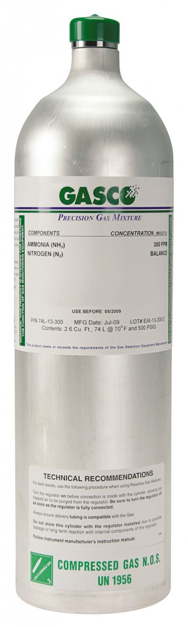 Nitric Oxide 200 PPM Calibration Gas Balance Nitrogen in a 74 Liter  Aluminum Cylinder