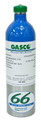 GASCO 304 Mix, Carbon Monoxide 100 PPM, Methane 50%, Balance Air in 66 Liter ecosmart Cylinder