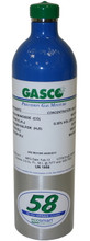 Carbon Dioxide Calibration Gas CO2 4900 PPM Balance Nitrogen in a 58 ecosmart Refillable Aluminum Cylinder