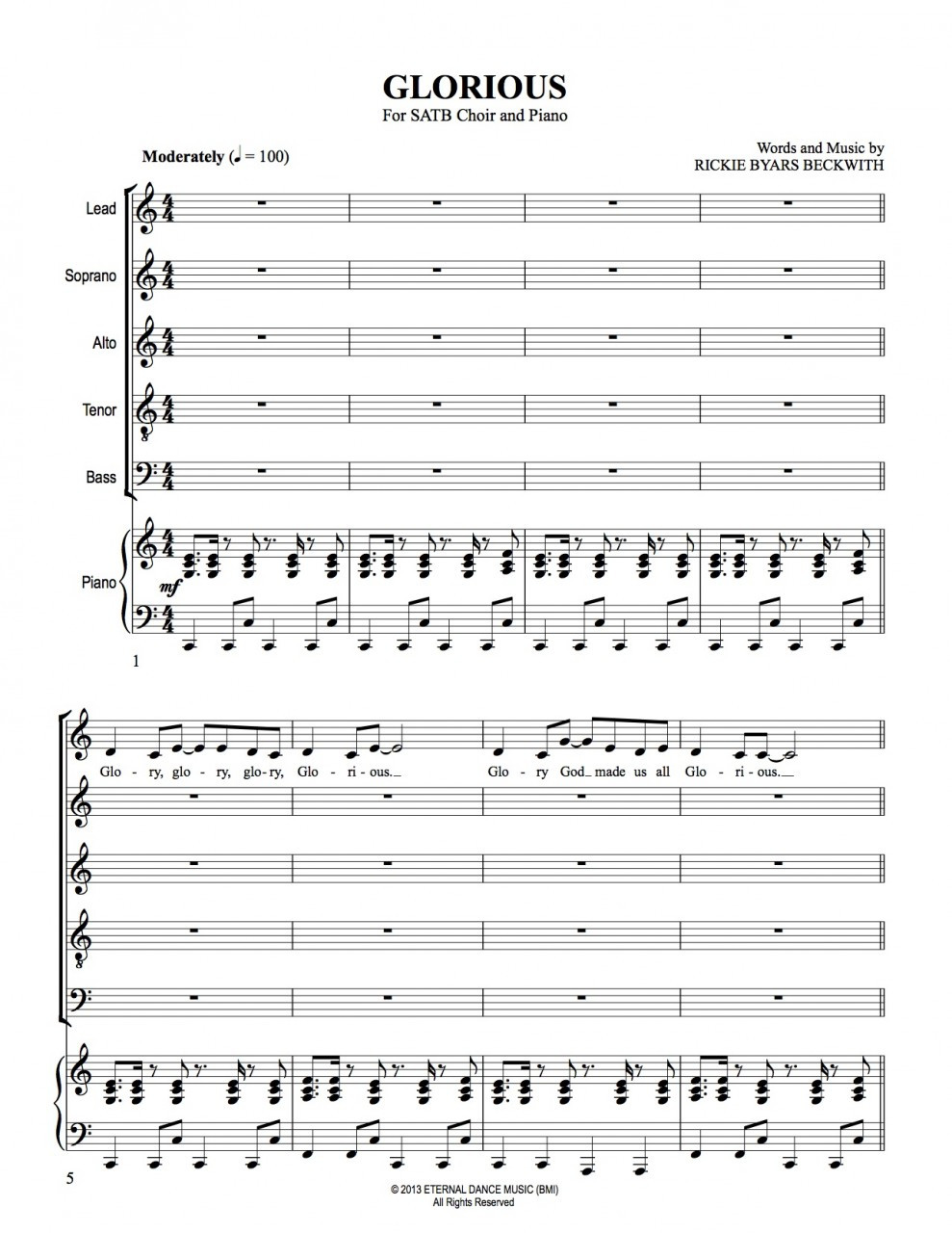Glorious Chant Sheet Music Sound of Agape