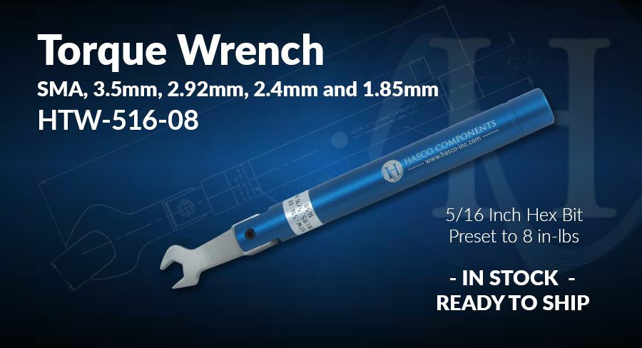 Fixed Click Type Torque Wrench With 5/16 Bit For SMA, 2.92mm, 3.5