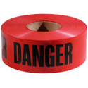 Danger Tape Red w/Black Letters 3" x 1000' - English