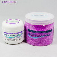 Ultimate CBD Calming Gift Set- 4oz Lavender CBD Cream and 16oz Lavender Soaking Crystal