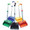Black, Red, Blue, Green and Yellow.  Clip on handle to hold broom upright.