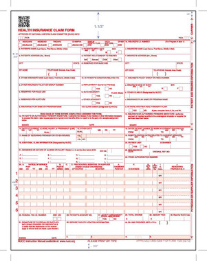 CMS-1500 02/12 Claim Form, Laser Cut, 1000 sheets. ( Item # CMSNEW1000) FREE Shipping
