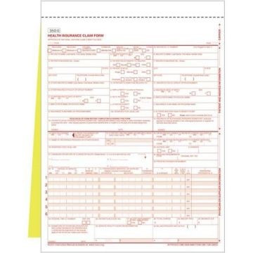 CMS-1500 02/12 Claim Form 2-Part Snap-Apart, 500 sheets.  Item # CMS12S