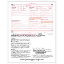 W-3 Transmittal (item# 5200). Transmittal of Income and Tax Statement (for W-2's).  2023