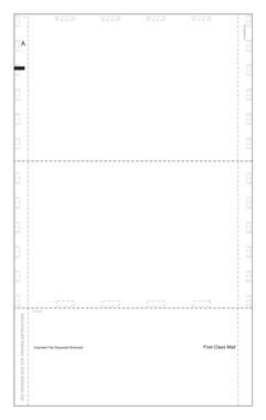 ACA Form PS1095BC500BLK Pressure Seal Blank (recipient copy), Blank Portrait 14" Pressure Seal EZ Fold.( Item # PS1095BC500BLK)