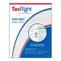 (NEW) TaxRight 1099-NEC 4-Part Kit for 25 Employees (Item # NECC6103E25)