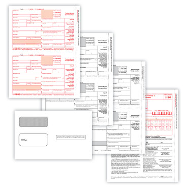 (NEW) 1099-NEC Form, 4-Part, 50 each with Envelopes Packaged Set (Item # NEC6103E).  2026