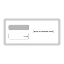 Double Window Envelope for 3-Up 1099-NEC Forms, Self Seal (Item #DW19WS-k).  Replaces item # 2222-2k