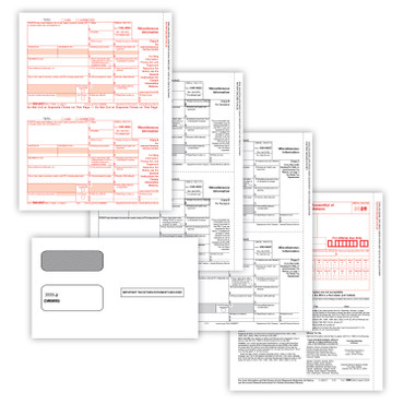1099-MISC Form, 3-Part, 50 each with Envelope. (Item #6102E)  2025