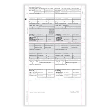W-2 4-Up Box Employee Copy B, C, 2 or Extra Copy, Z Fold. (Item # 5224)  2026
