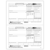 W-2 Form, Employee Copy B, 100/PKG (item# 5202)  2025