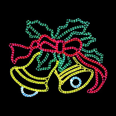 large led ringing bells yard motif silhouette rope light indoor led christmas lights