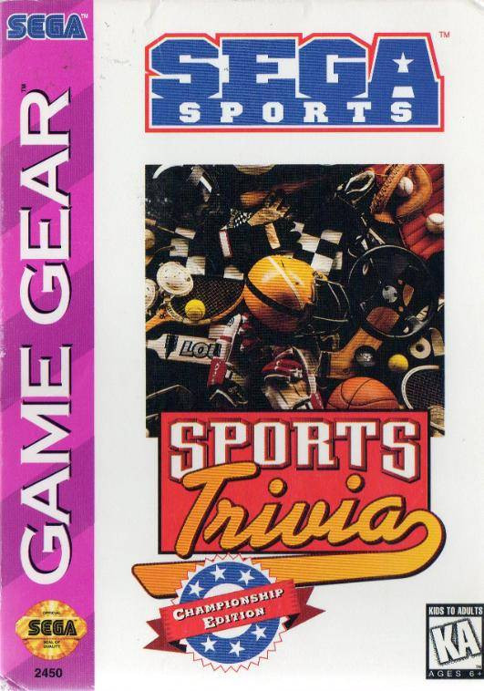 Sports Trivia Game Gear Cartridge Only