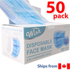 50 Pack Disposable Face Masks - 3 Ply Filtration High Quality