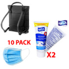 HP 15.6" Laptop Business Tote Bag - 2x 100ml Hand Sanitizers - 10-Pack Masks