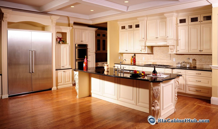 Cream Maple Glaze French Vanilla Rta Kitchen Cabinets