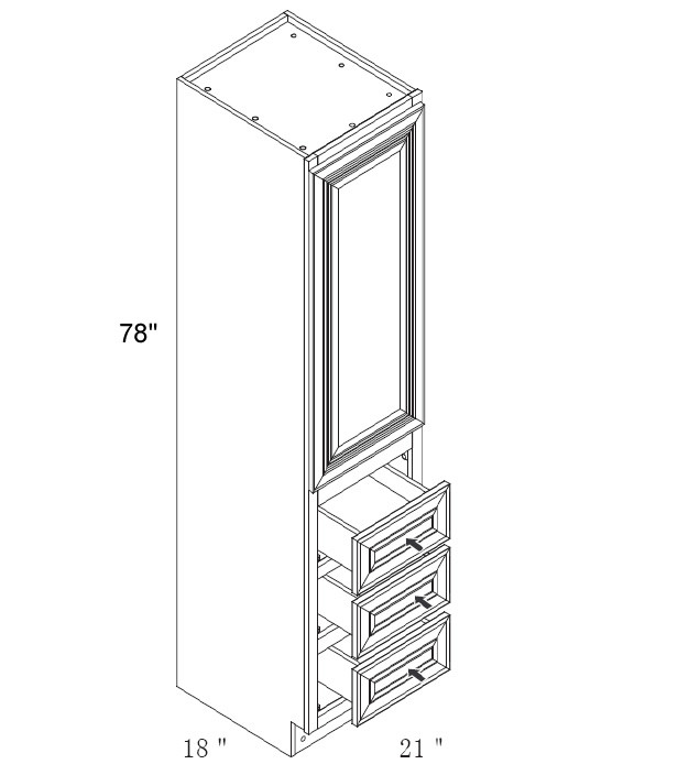 Classic Rope Linen Cabinet Rta Cabinet Hub