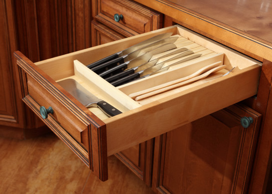 Knife Block Drawer Organizer 18 Rta Cabinet Hub