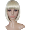 SHW-11 Short Platinum Blonde Bob Synthetic Hair Wig