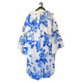 MH 2786 Blue floral sleeved cape