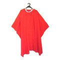 Tokyo Crepe cape, red w contrast trim
