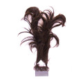 HO-BH-C1 Hair piece with comb, brown